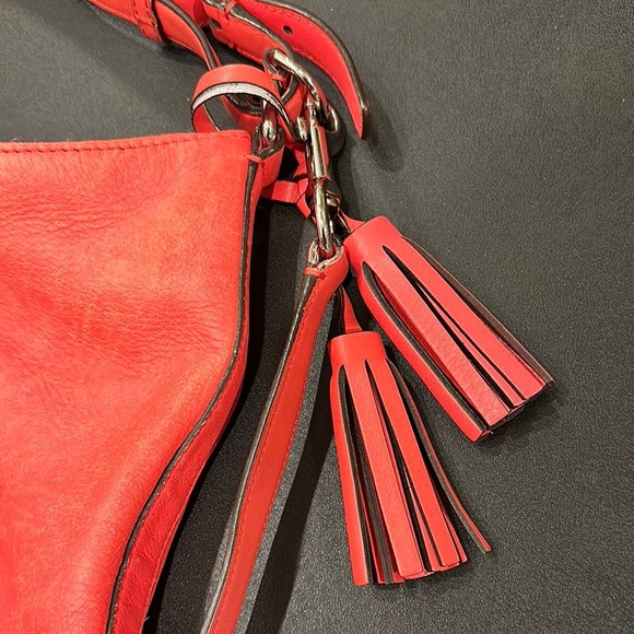 Coach red coral leather Shoulder and crossbody Bag - Picture 7 of 16